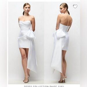 ALFRED SUNG White Mini Dress